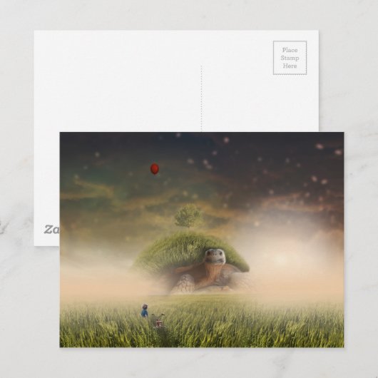 ウミガメ ポストカード (正面/裏面)