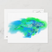 ウミガメ ポストカード (正面/裏面)