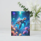 ウミガメ ポストカード (スタンド正面)