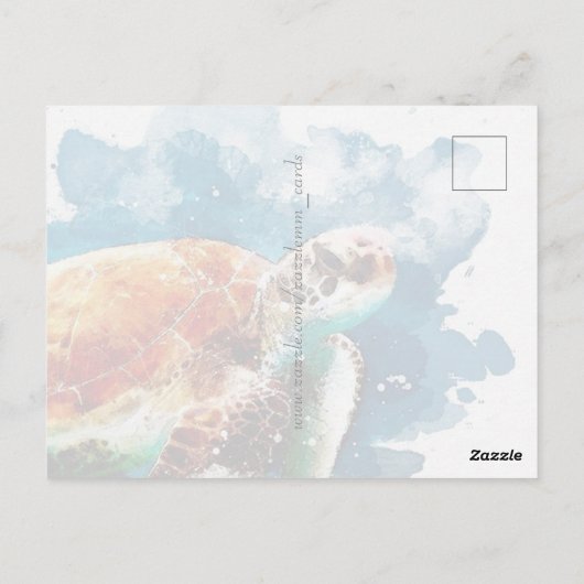 ウミガメ ポストカード (裏面)