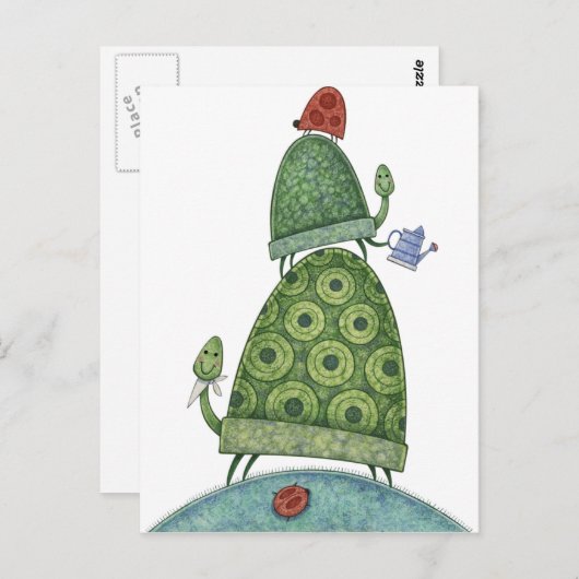 ウミガメ ポストカード (正面/裏面)