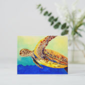 ウミガメ ポストカード (スタンド正面)