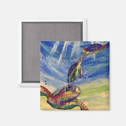 ウミガメ マグネット (正面/裏面)