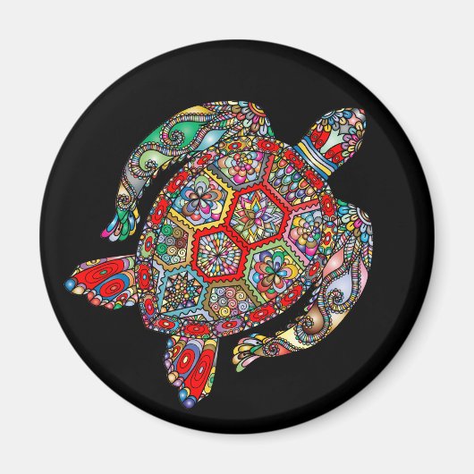 ウミガメ・モザイク マグネット (正面)