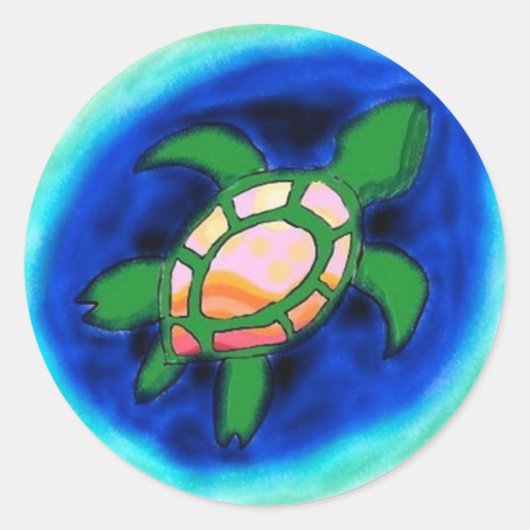 ウミガメ ラウンドシール (正面)