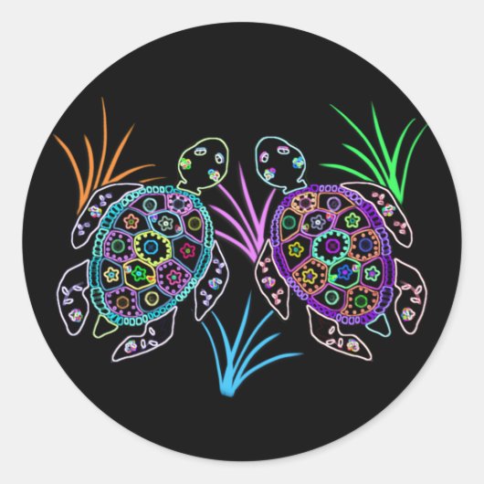 ウミガメ ラウンドシール (正面)