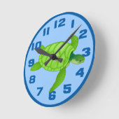 ウミガメ ラウンド壁時計 (傾斜)