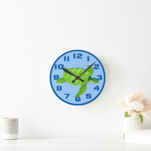 ウミガメ ラウンド壁時計 (ホーム)