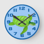 ウミガメ ラウンド壁時計 (正面)