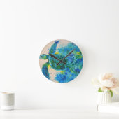 ウミガメ ラウンド壁時計 (ホーム)