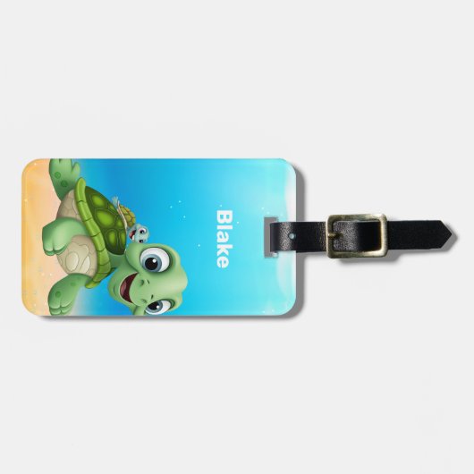 ウミガメ ラゲッジタグ (正面横)