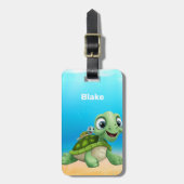 ウミガメ ラゲッジタグ (正面縦)