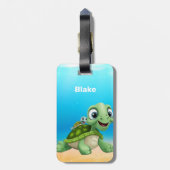 ウミガメ ラゲッジタグ (裏面縦)