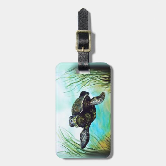 ウミガメ ラゲッジタグ (正面縦)