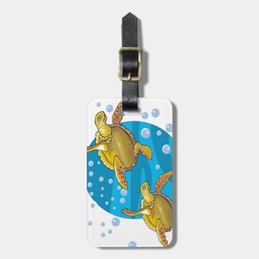 ウミガメ ラゲッジタグ (正面縦)