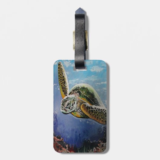 ウミガメ ラゲッジタグ (裏面縦)
