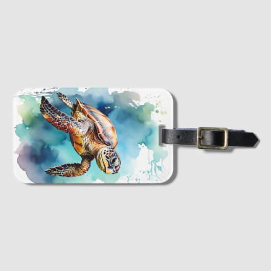 ウミガメ ラゲッジタグ (正面横)