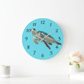 ウミガメ ラージ壁時計 (ホーム)