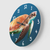ウミガメ ラージ壁時計 (傾斜)