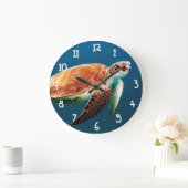 ウミガメ ラージ壁時計 (ホーム)