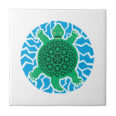 ウミガメ、リサイクル タイル (正面)