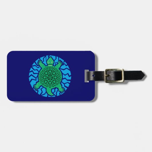 ウミガメ、リサイクル ラゲッジタグ (正面横)