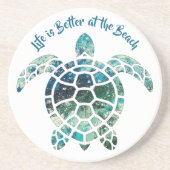 ウミガメ – 人生はビーチで良い コースター (正面)