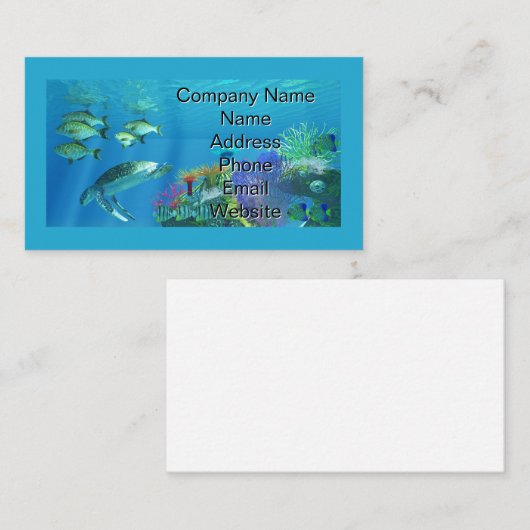 ウミガメ 名刺 (正面/裏面)