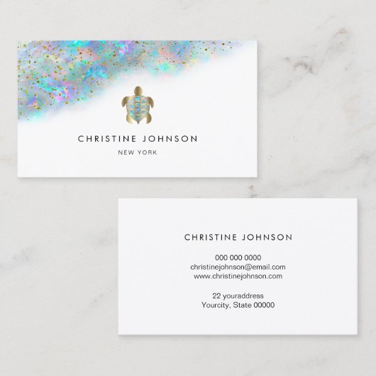 ウミガメ 名刺 (正面/裏面)