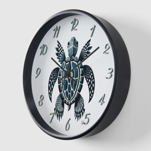 ウミガメ 壁時計 (傾斜)