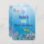 ウミガメ 招待状 (正面/裏面)