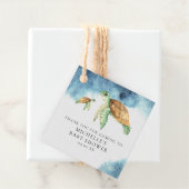 ウミガメ |海ベビーシャワーメッセージカード フェイバータグ (インサイチュ)