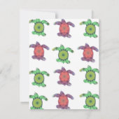 ウミガメ、誕生日パーティーの招待 招待状 (裏面)