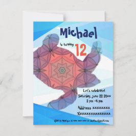 ウミガメ、誕生日パーティーの招待 招待状