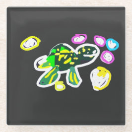ウミガメ 遊び ガラスコースター