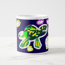 ウミガメ 遊び ジャンボコーヒーマグカップ