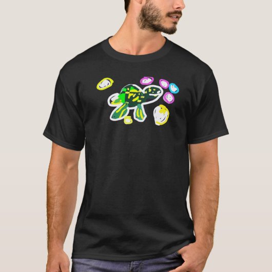 ウミガメ 遊び Tシャツ (正面)