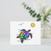 ウミガメ#1 ポストカード (スタンド正面)