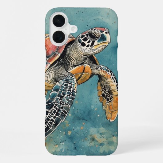ウミガメ iPhoneケース (裏面)