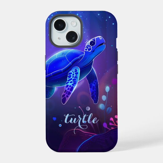 ウミガメ iPhone 15ケース (裏面)