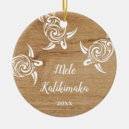 ウミガメ | Melle Kalikimaka |家族の写真 セラミックオーナメント