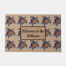 ウミガモノグラムのメのドアマット ドアマット