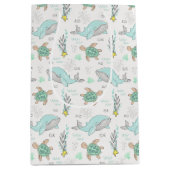 ウミクジラとウミガメ ミディアムペーパーバッグ (正面)