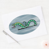 ウミヘビ 楕円形シール (封筒)