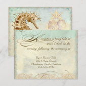 ウミボクシ海岸のウェディング招待状 エンクロージャーカード (正面/裏面)