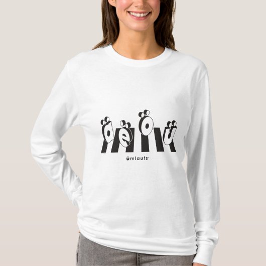 “ウムラウトの横断歩道™”ライトカラー Tシャツ (正面)