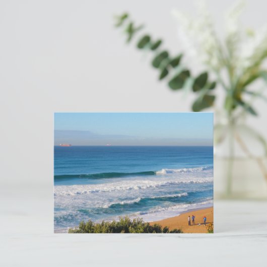 ウムランガダ素晴らしーバン海ビーチ南アフリカ ポストカード (スタンド正面)