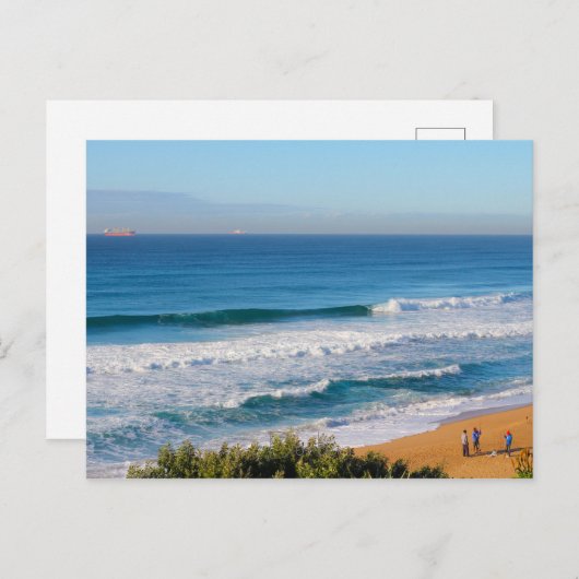 ウムランガダ素晴らしーバン海ビーチ南アフリカ ポストカード (正面/裏面)