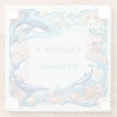 ウメお洒落ジンベイザメ誕生日 ガラスコースター (裏面)