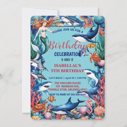 ウメお洒落ジンベイザメ誕生日 セーブザデート (正面)